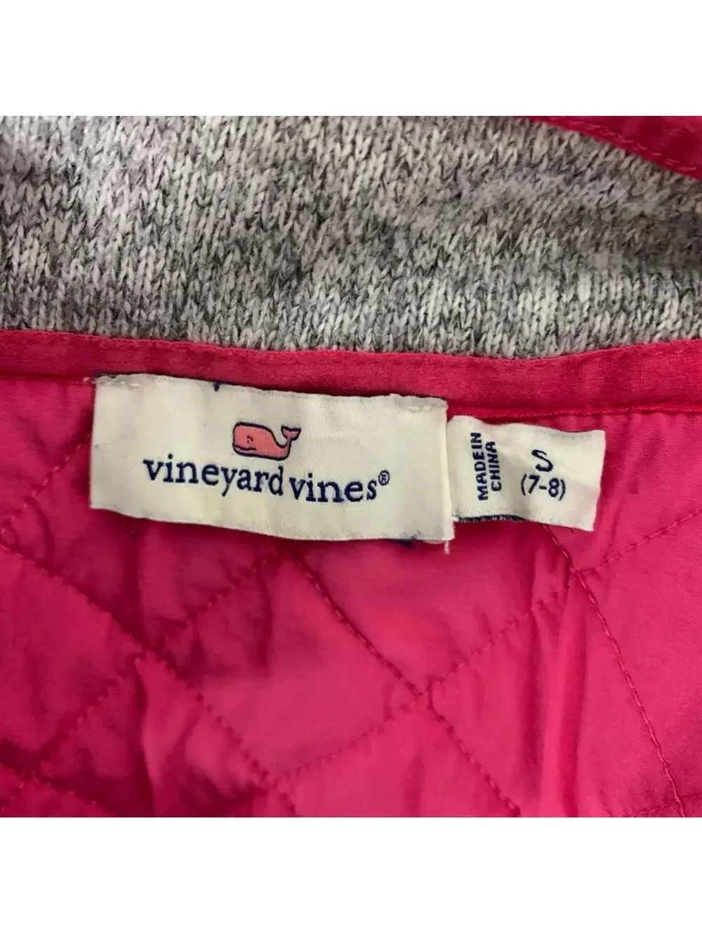 Vineyard Vines Girl's Full Zip Fleece Jacket - Size Small (7/8)